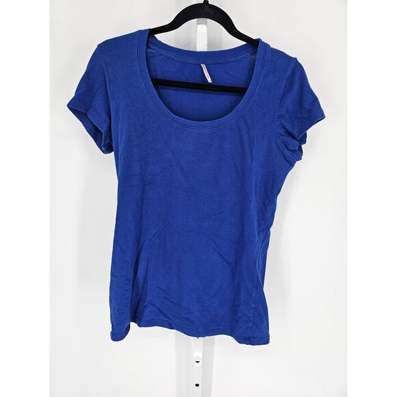 Tresics Women's Blue Scoop Neck Short Sleeve Tee Top Size 1XL - Picture 1 of 3